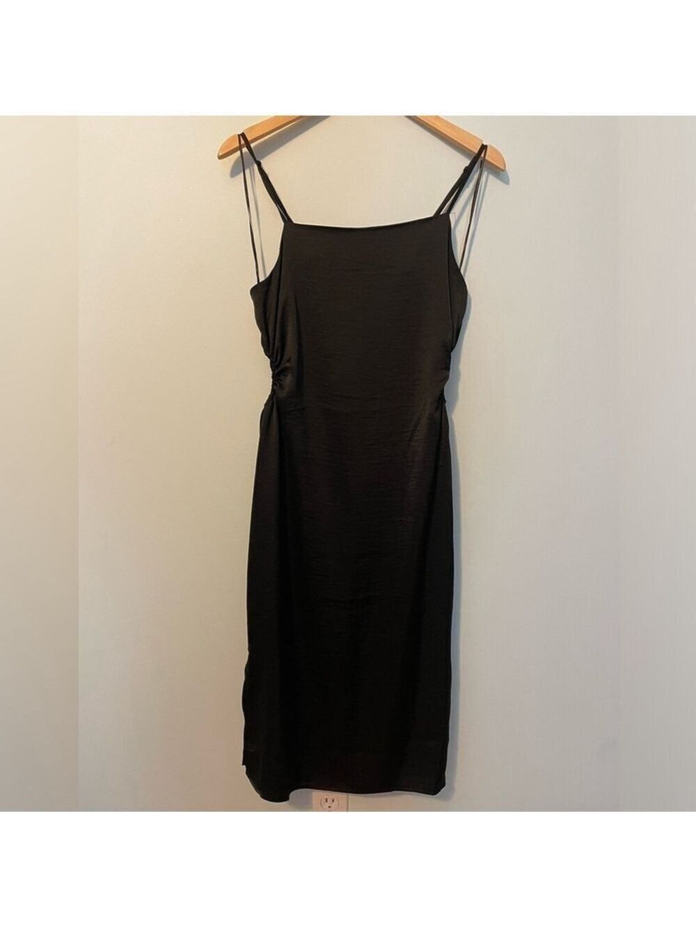 Christian Lacroix Black Keyhole Satin Dress Size Large